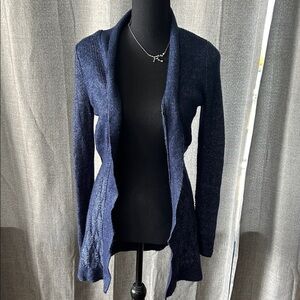 White House Black Market Navy Open Cardigan